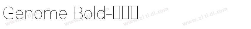 Genome Bold字体转换